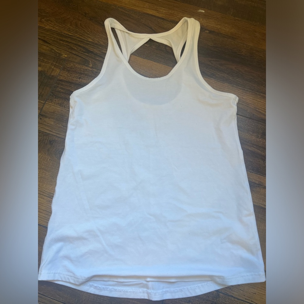 ZYIA White Twist Back Tank